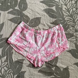 🌸 PINK palm tree sleep shorts 🌸